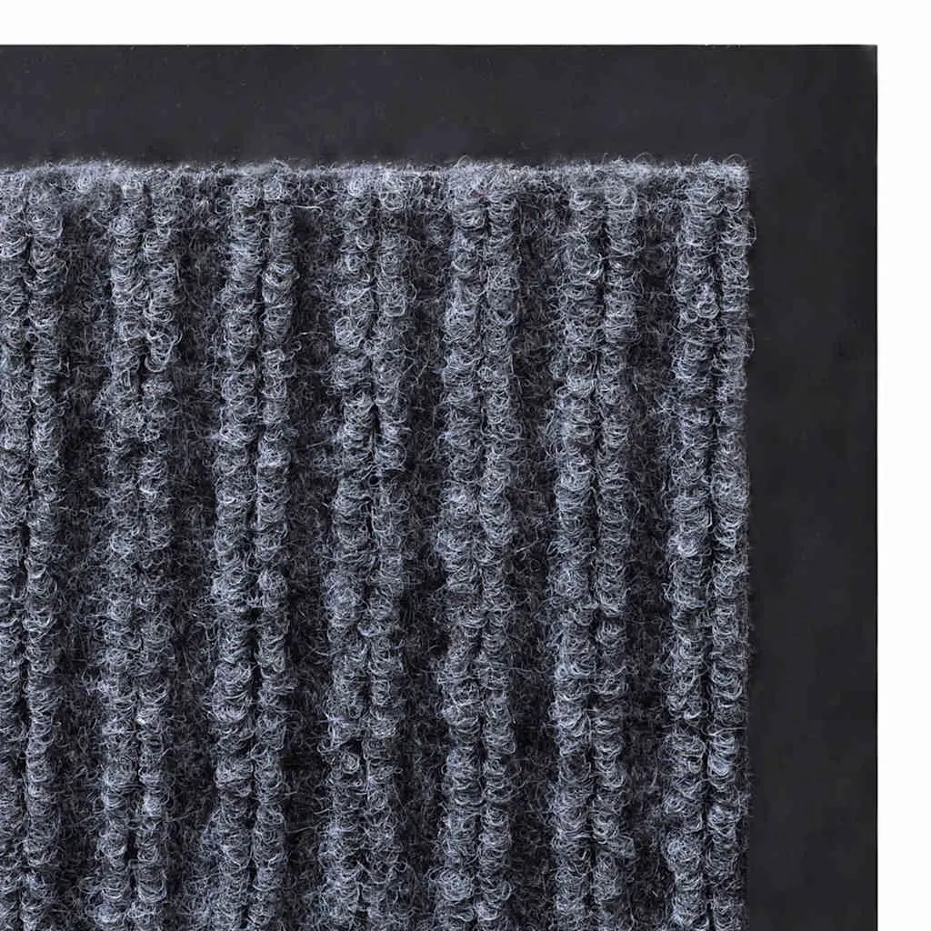 Grey Door Mat 117x220cm PVC Non-slip Backing Floor Protection