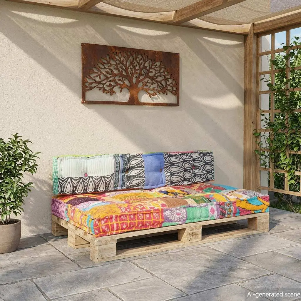 Pallet Cushion Soft Padding Multicolour Cotton Fabric Home Decor Outdoor Indoor Use