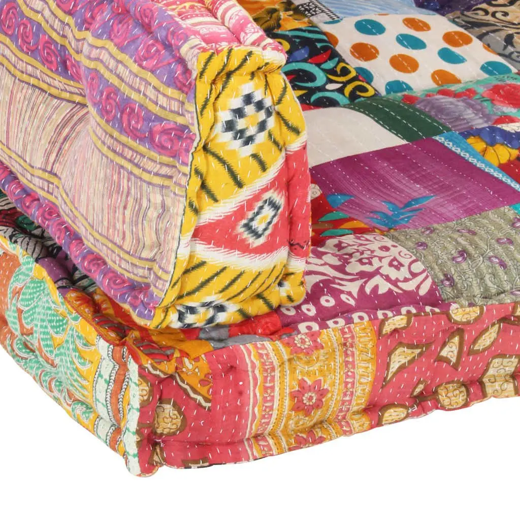 Pallet Sofa Cushion Multicolour Patchwork Cotton Fabric Padding Comfort Home