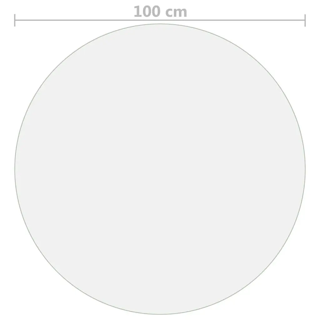 Round Table Protector Clear PVC 100 cm Transparent
