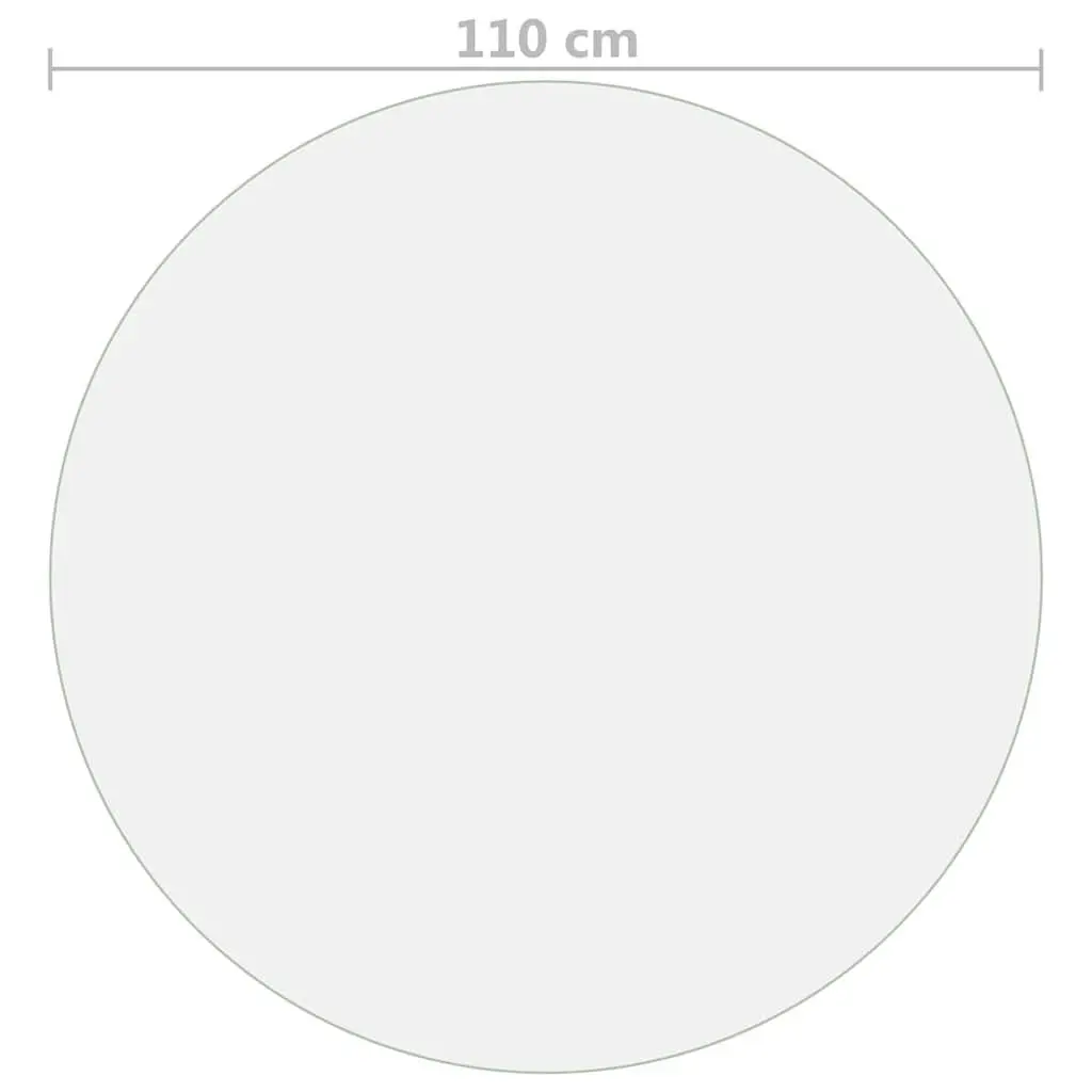 Transparent Round Table Protector 110cm Soft PVC Waterproof for Indoor and Outdoor Use Easy to Clean Dining Room Living Room Office Furniture