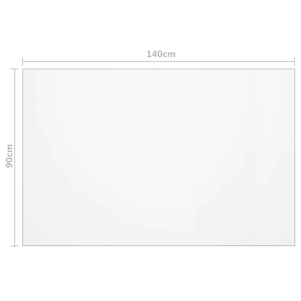 Transparent PVC Film Rectangular Table Protector 140x90cm Waterproof Furniture Cover