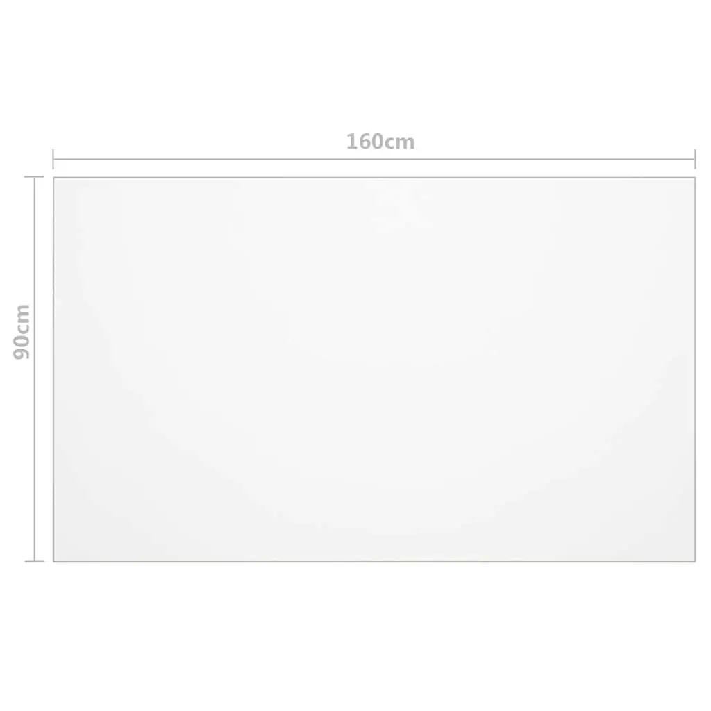 Table Protector Mat Transparent PVC 160 x 90 cm 2 mm Thick