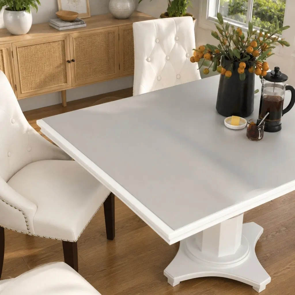 Table Protector Mat Rectangular PVC 200 x 100 cm Transparent