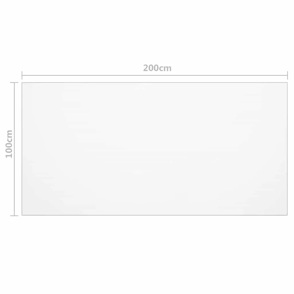 Table Protector Mat Rectangular PVC 200 x 100 cm Transparent
