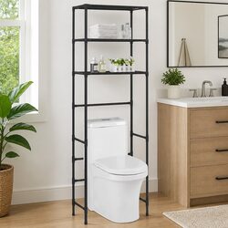 Functional Black 3-Tier Storage Rack for Bathrooms
