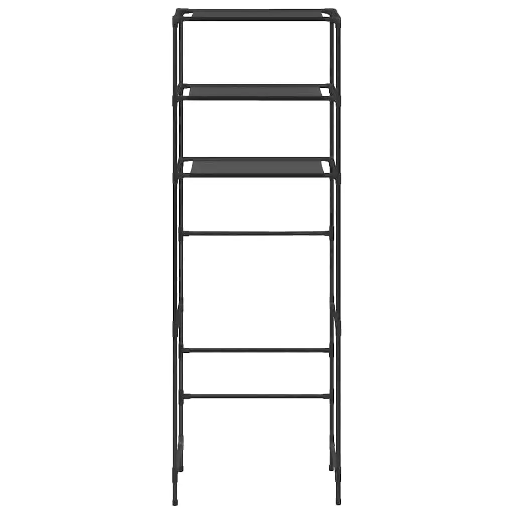 3-Tier Stainless Steel Over Toilet Storage Rack Black Bathroom Organiser Shelf Unit