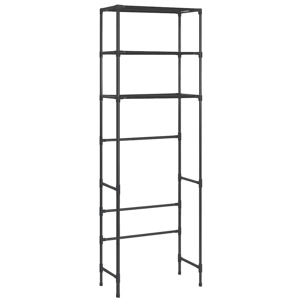 3-Tier Stainless Steel Over Toilet Storage Rack Black Bathroom Organiser Shelf Unit
