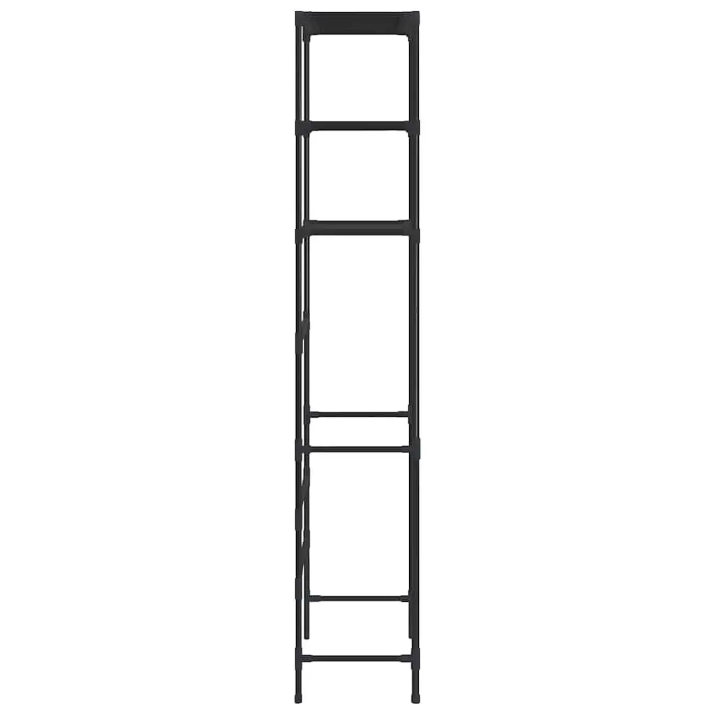 3-Tier Storage Rack Stainless Steel Over Laundry Machine Organiser 69 x 28 x 169 cm Black