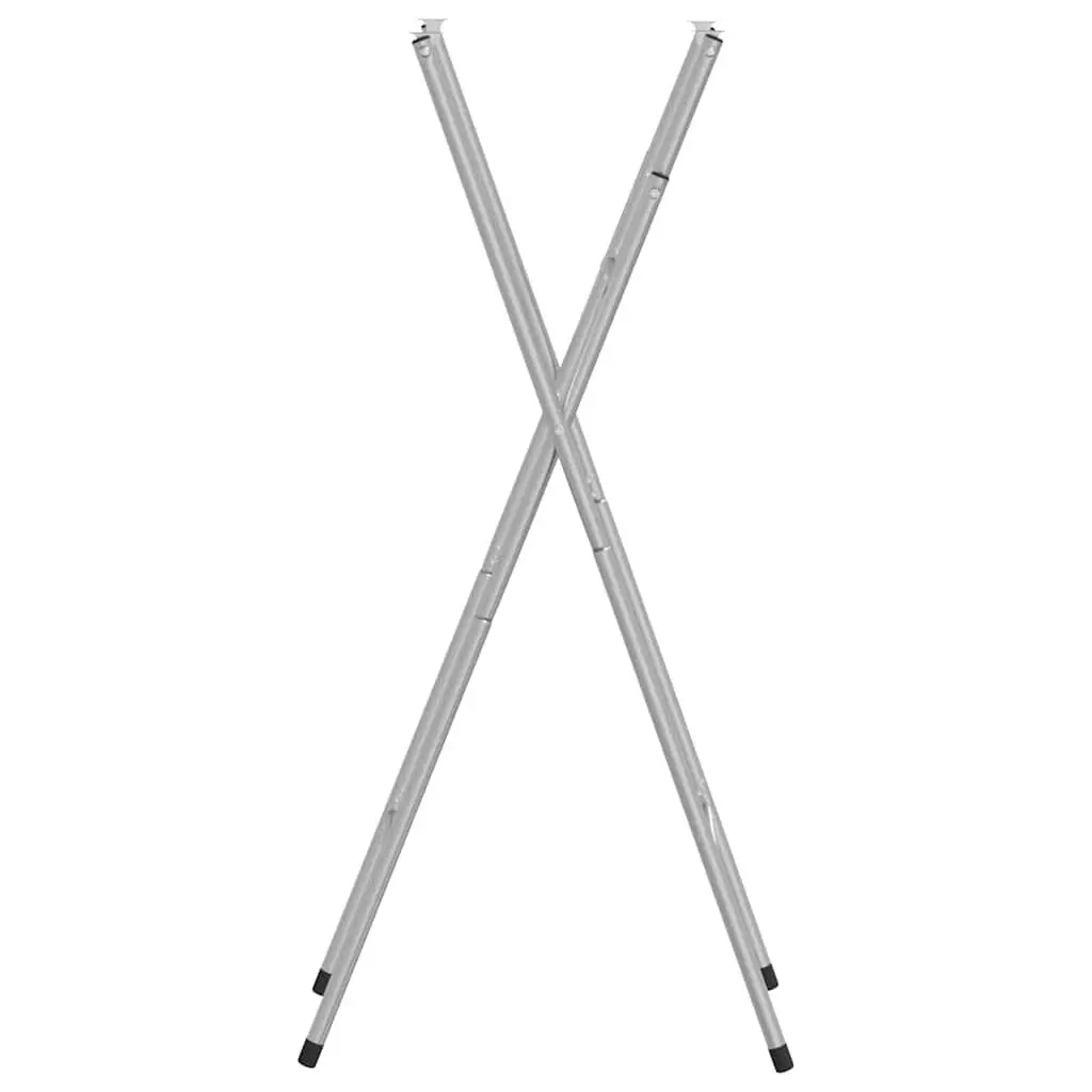 Folding Bar Table Legs Silver Galvanised Steel Replacement Base Support Frame