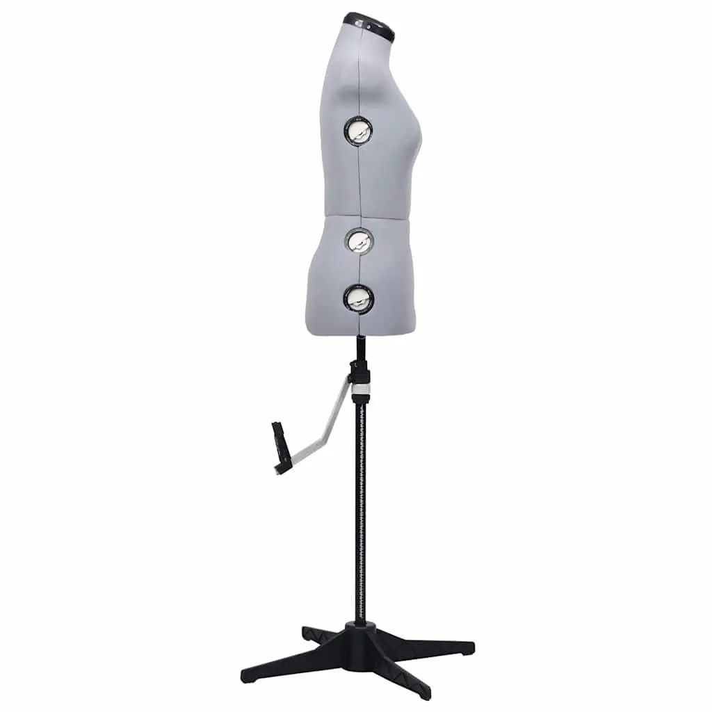 Female Adjustable Mannequin Display Stand Grey Size S 33-40 Customizable Bust Waist Hip Measurements