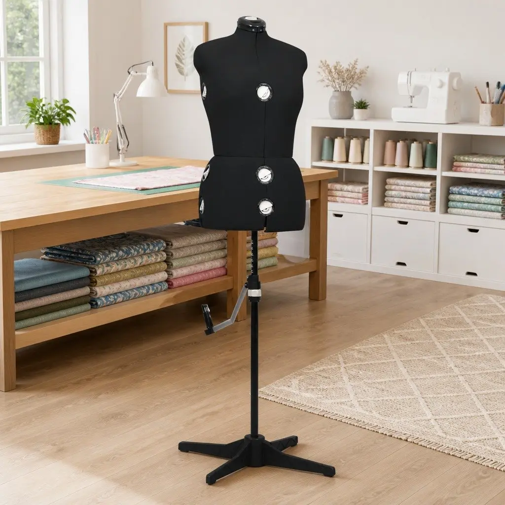 Adjustable Dress Form Female Black M Size 40-46 Mannequin Display Dummy