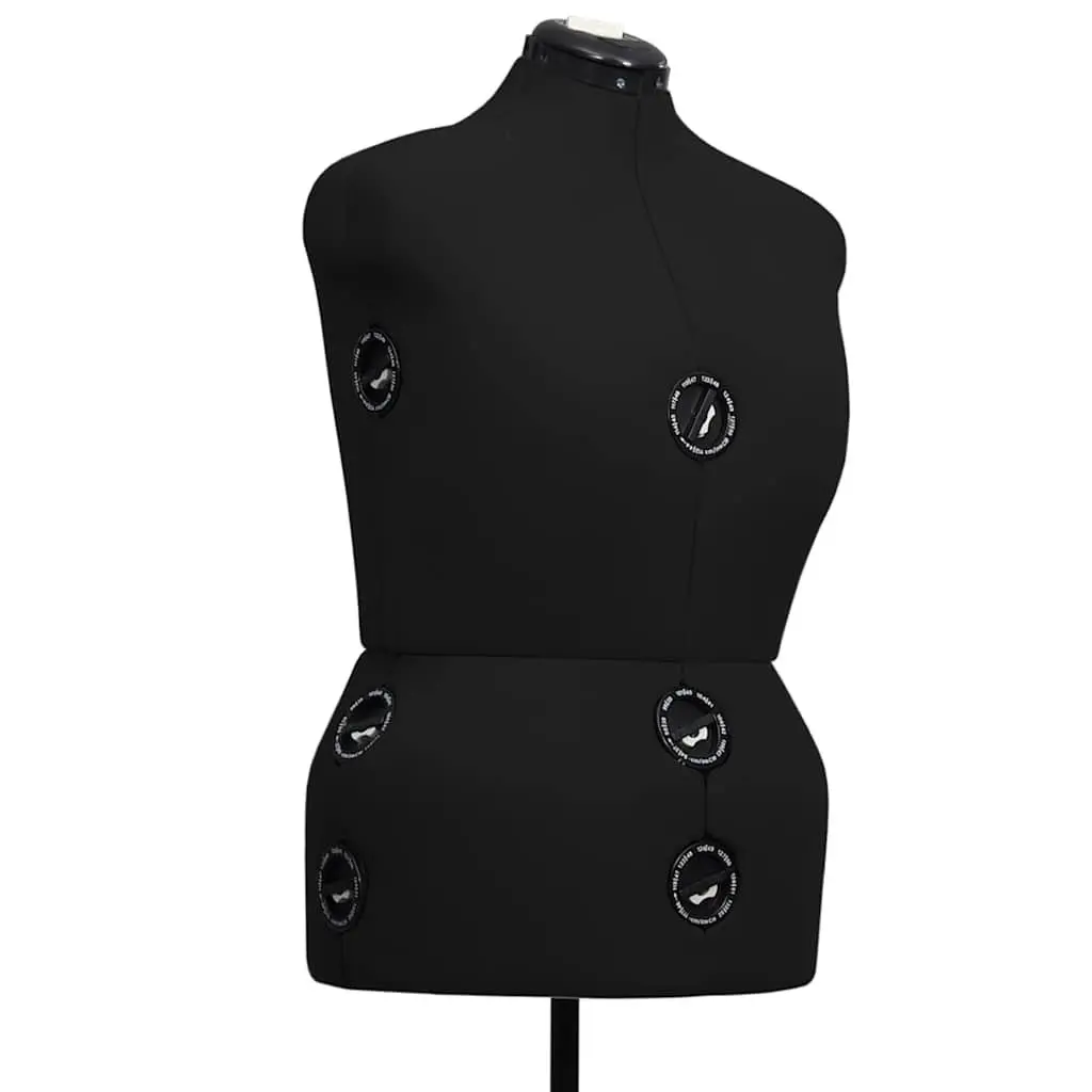 Female Mannequin Adjustable Dress Form Black L Size 44-50 Height Customizable Measurements
