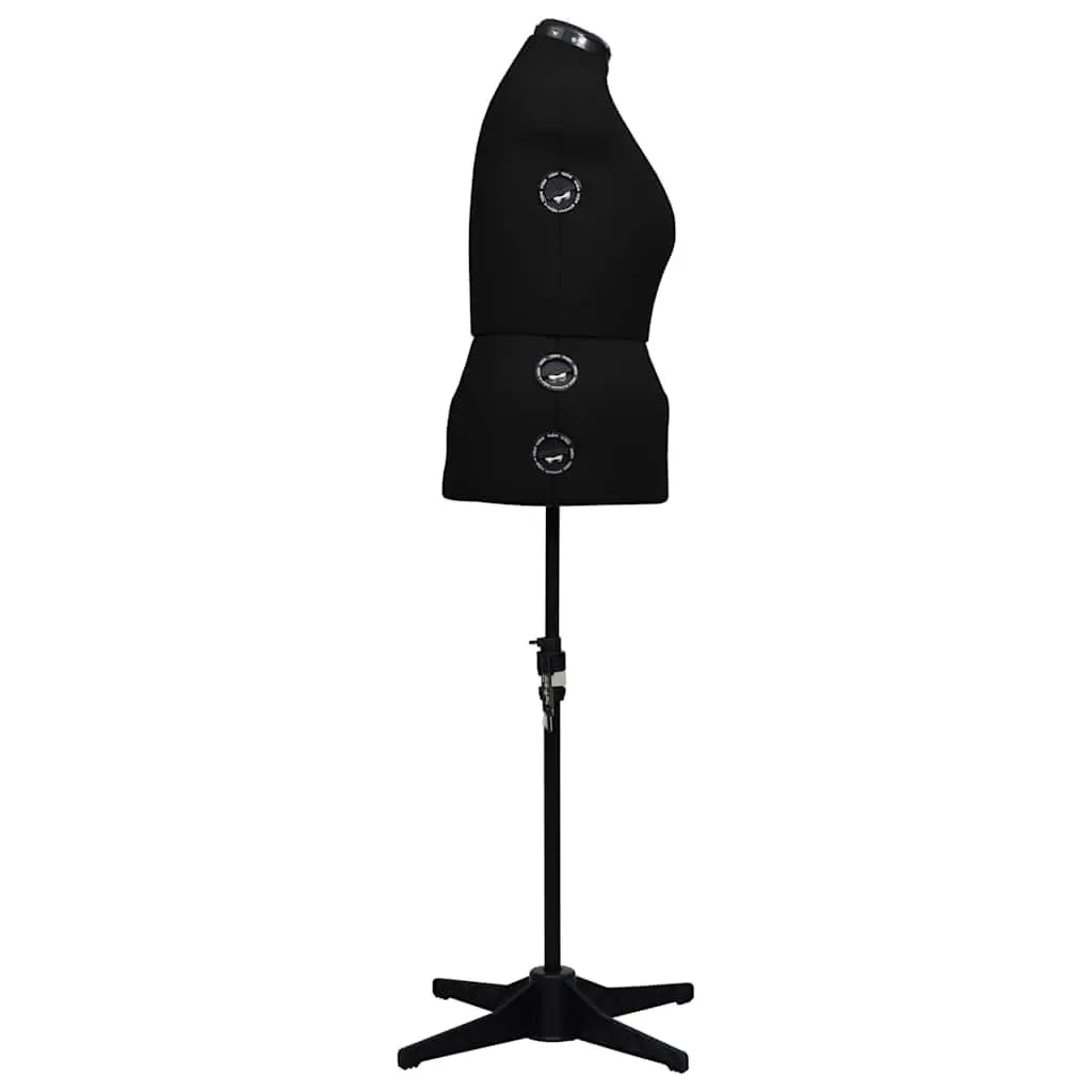 Female Mannequin Adjustable Dress Form Black L Size 44-50 Height Customizable Measurements