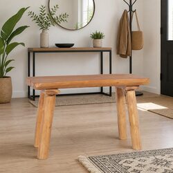 80cm Garden Bench - Solid Teak Wood for Any Space