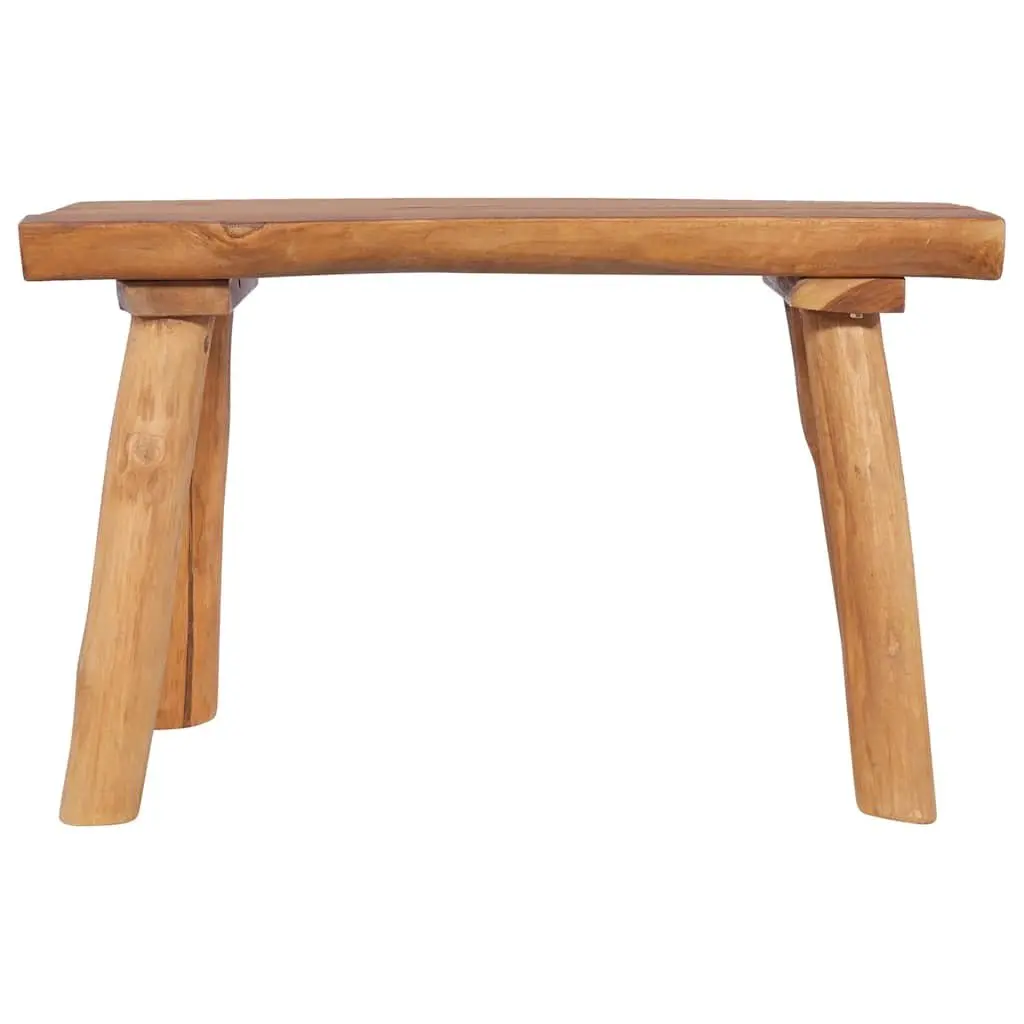 Teak Wood Garden Bench 80cm Brown Indoor Outdoor Seating Furniture