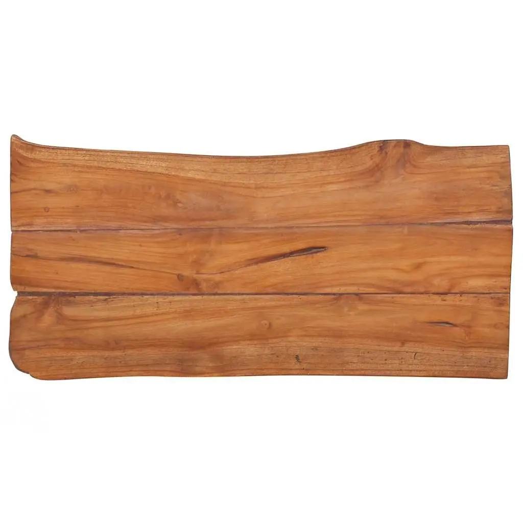 Teak Wood Garden Bench 80cm Brown Indoor Outdoor Seating Furniture