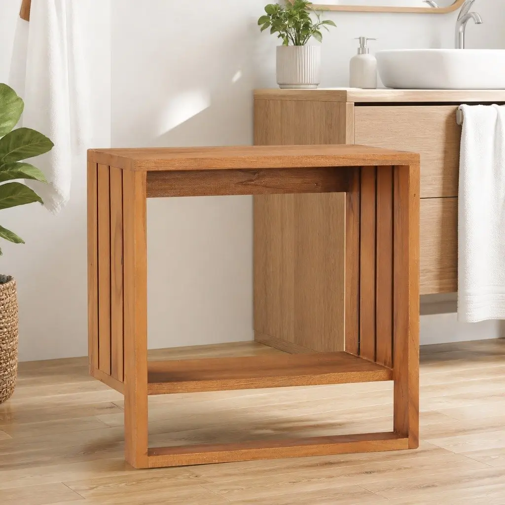 Wall-mounted Towel Rack with Open Shelf