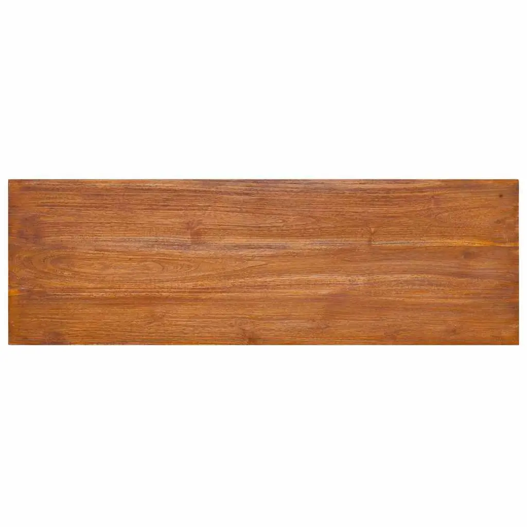 Wall-mounted TV Cabinet Solid Teak Wood Storage Unit Brown 90x30x30cm