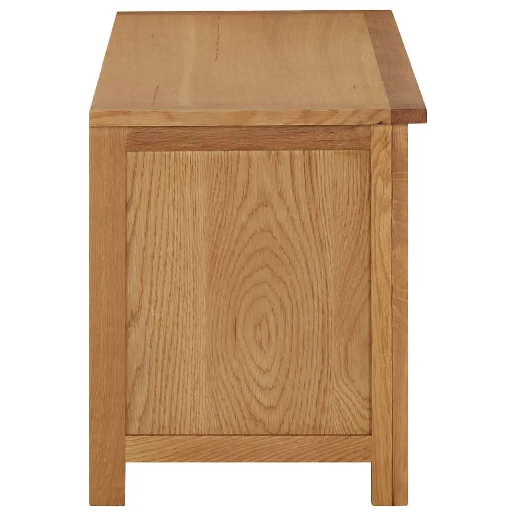 Wooden Shoe Rack Bench Solid Oak Wood and MDF 90 x 37 x 45 cm Brown 6 Compartment Storage Organiser