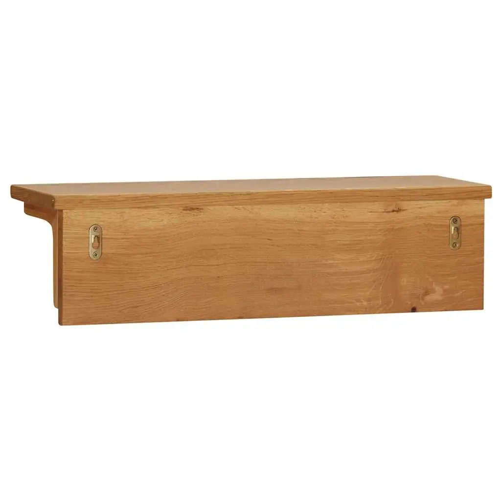 Solid Oak Wood Coat Rack 6 Hooks Wall Mount Brown Home Entryway Storage
