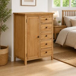 Functional Solid Oak Wardrobe Cabinet for Your Home