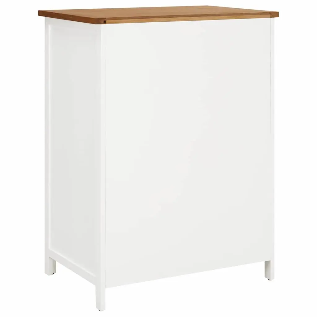 Wardrobe Solid Oak Wood Acacia Body 76x52x105 cm Brown Clothes Cabinet with Hanging Rod and Drawers