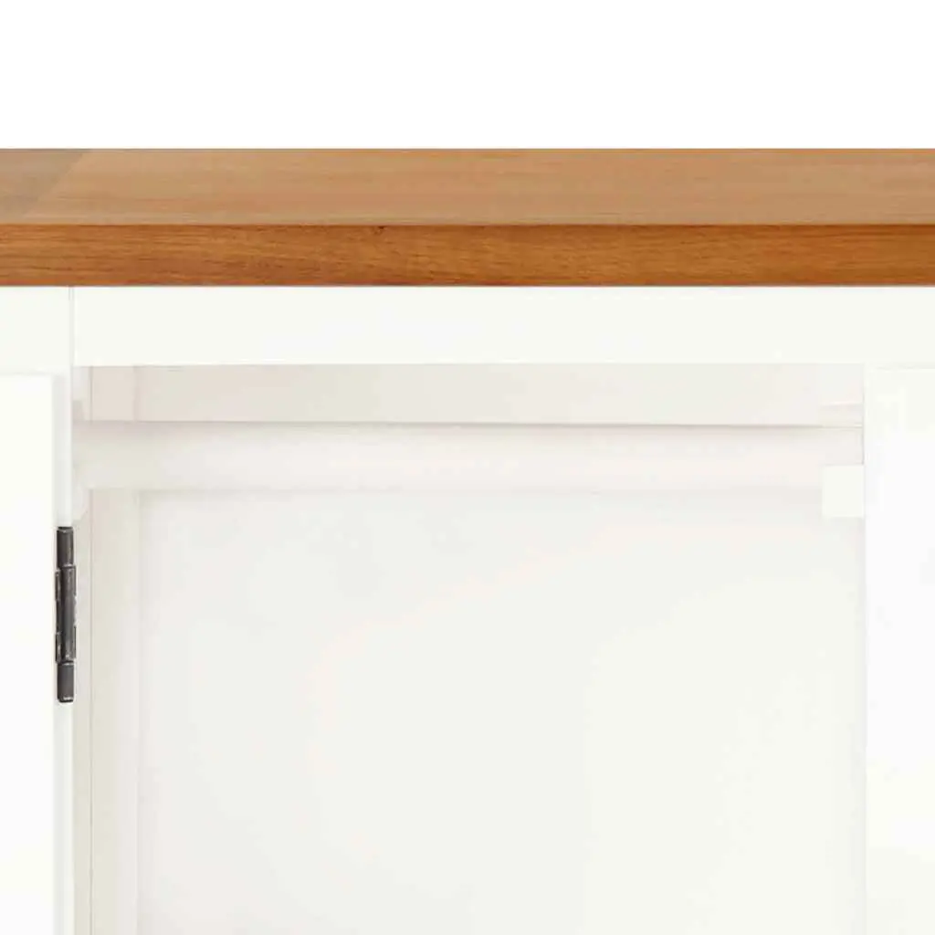 Wardrobe Solid Oak Wood Acacia Body 76x52x105 cm Brown Clothes Cabinet with Hanging Rod and Drawers