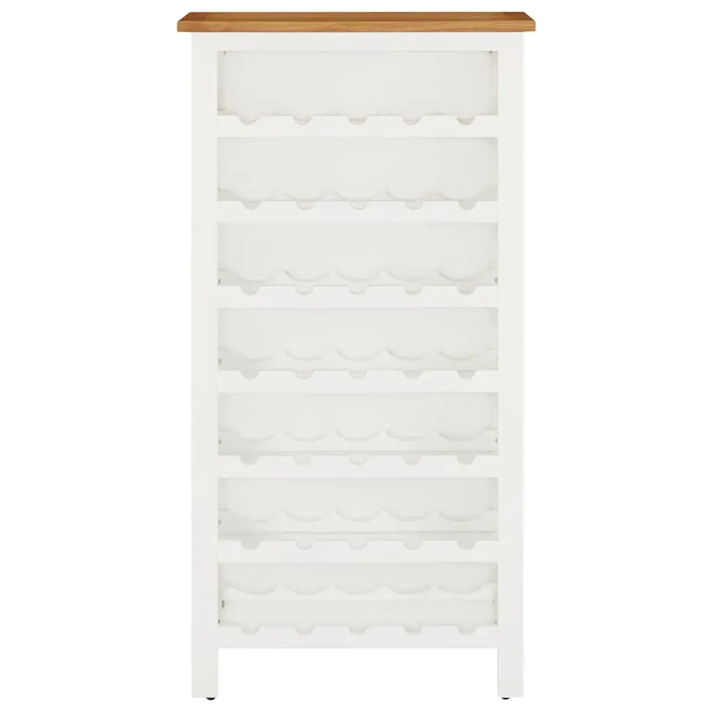 Wine Cabinet Solid Oak Wood Acacia Body 56 x 32 x 110 cm Brown