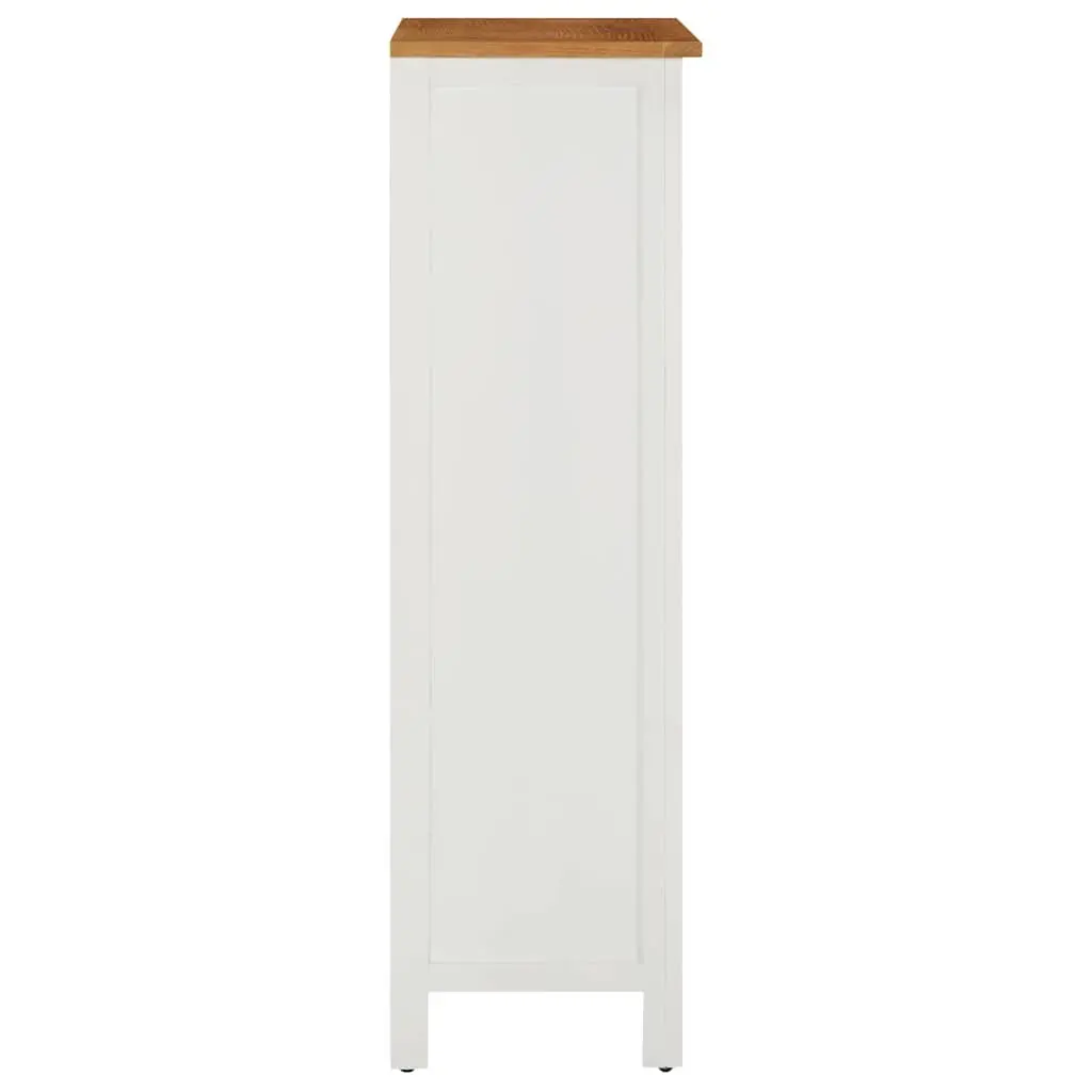 Wine Cabinet Solid Oak Wood Acacia Body 56 x 32 x 110 cm Brown
