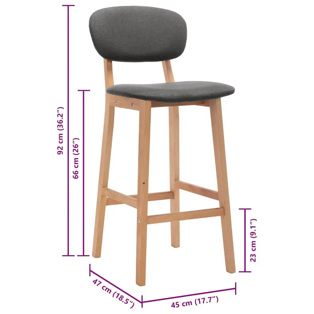 Set of 2 Bar Stools for Home or Office Use