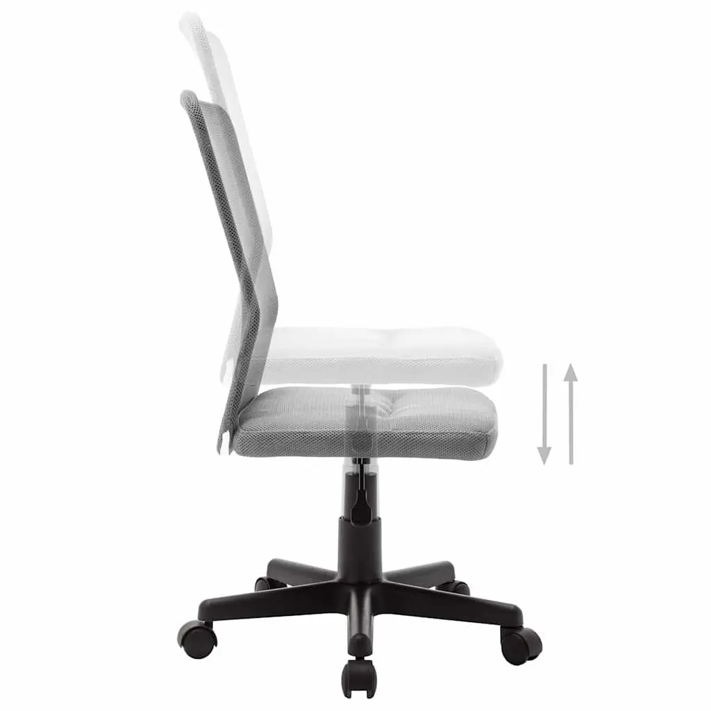 Office Chair Mesh Fabric Mid Back Adjustable Height Grey