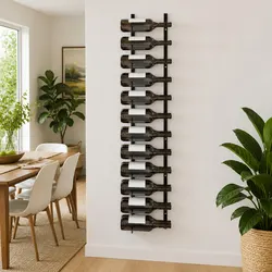 Wine Storage with a Wall-mounted Rack for 24 Bottles