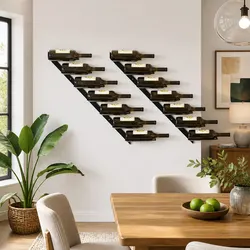 Practical Wall-Mounted Wine Rack Set for Any Space