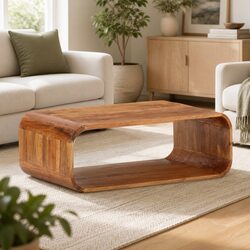 Functional Solid Acacia Wood Coffee Table for Every Room