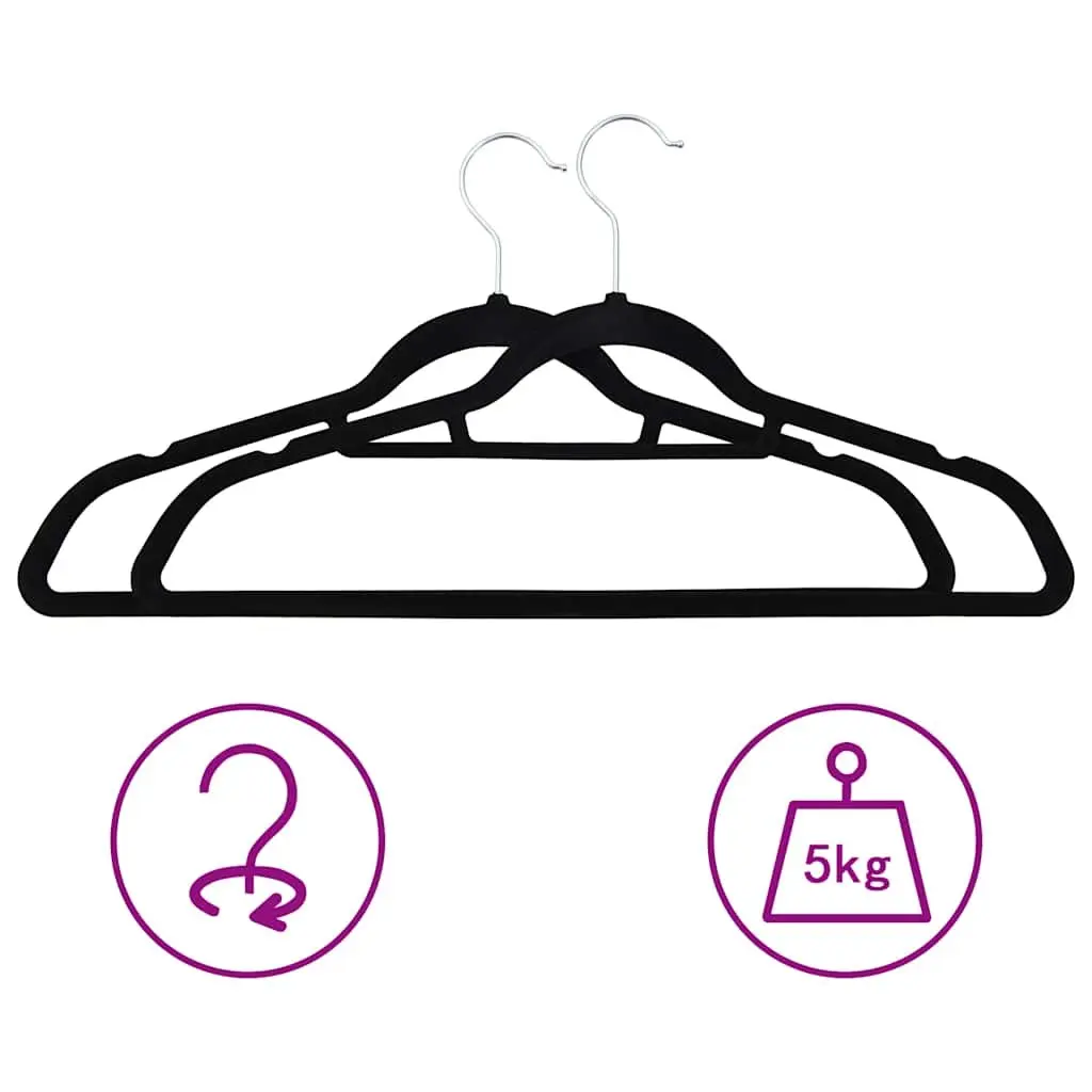 100 Pack of Velvet Clothes Hangers