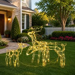 Christmas Reindeer LED Light Display Decoration Warm White 229 LEDs Indoor