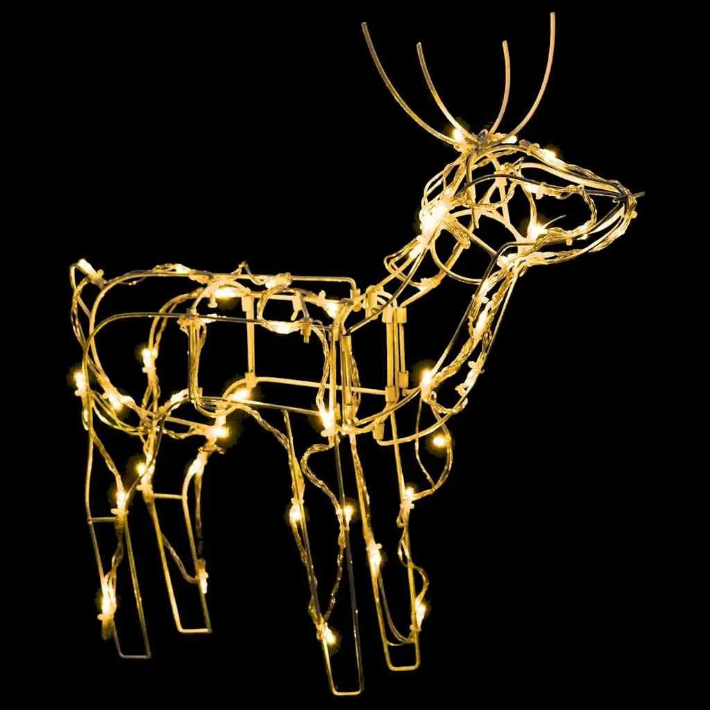 Christmas Reindeer LED Light Display 3 Piece Steel Frame Warm White 229 LEDs Indoor