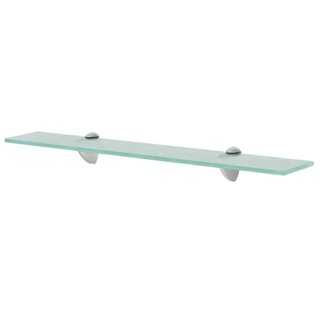 Floating Wall Shelves Glass 60x10 cm Transparent 2 Piece Modern Display Ledge