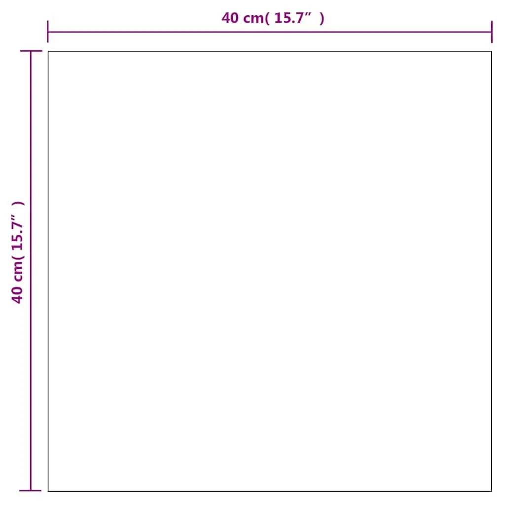 Square Wall Mirror Silver Glass 40x40 cm Home Decor Set of 2