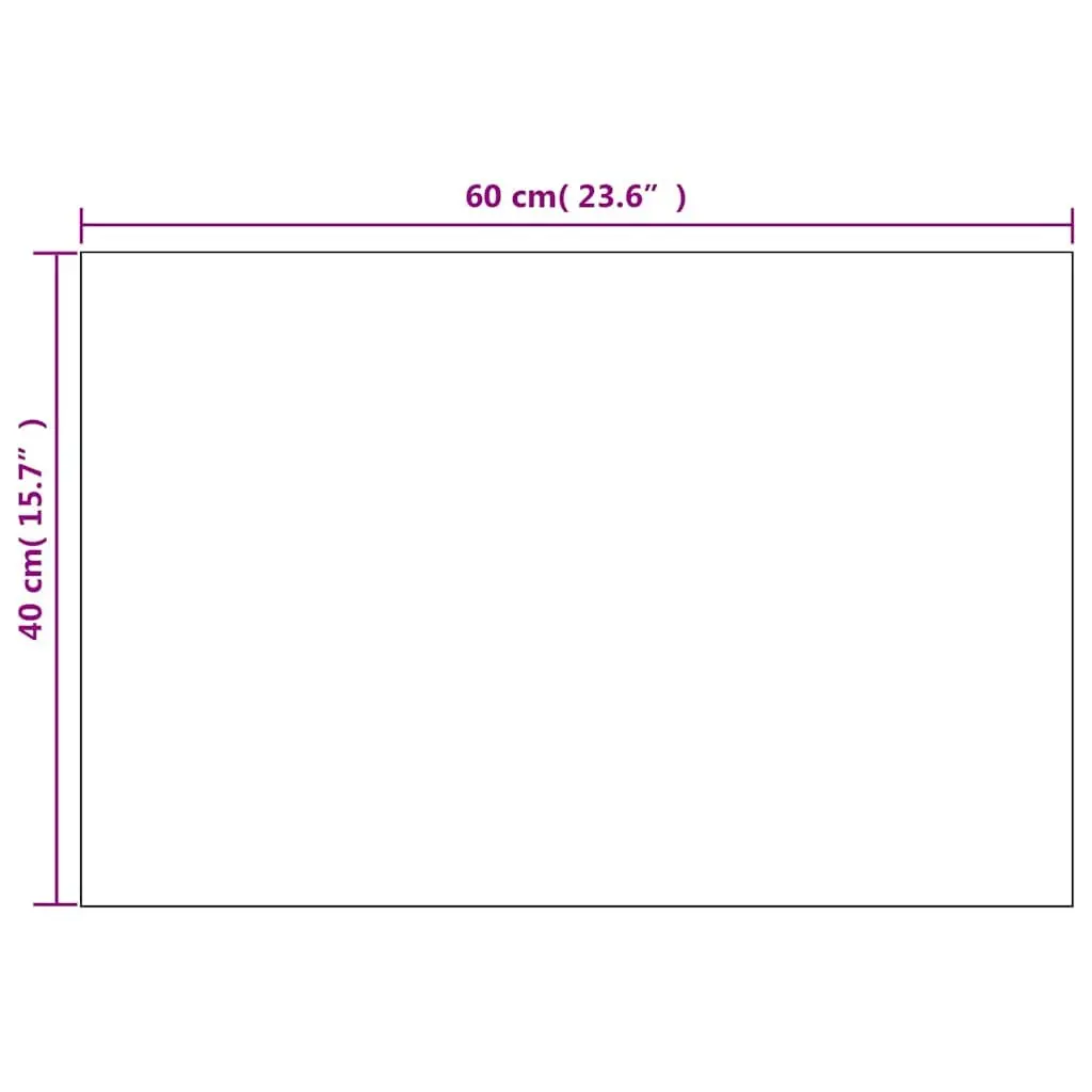 Rectangular Wall Mirror 60x40 cm Glass Silver Decor Home Bedroom Living Room