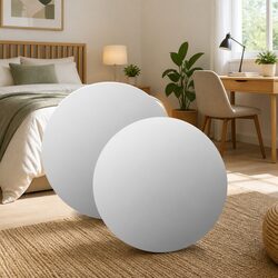 Versatile 50 cm Round Silver Mirror for Any Room