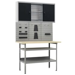 Functional Workbench with Wall Panels for Home and Garage