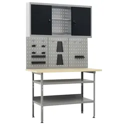 Functional Workbench with Wall Panels for Home and Garage
