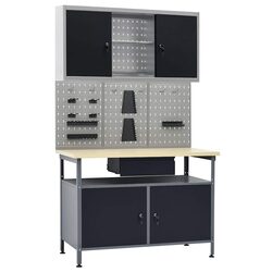 Versatile Black Workbench Storage for Home Projects
