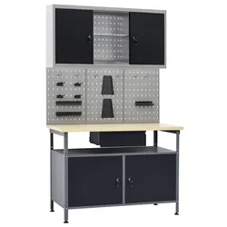 Versatile Black Workbench Storage for Home Projects