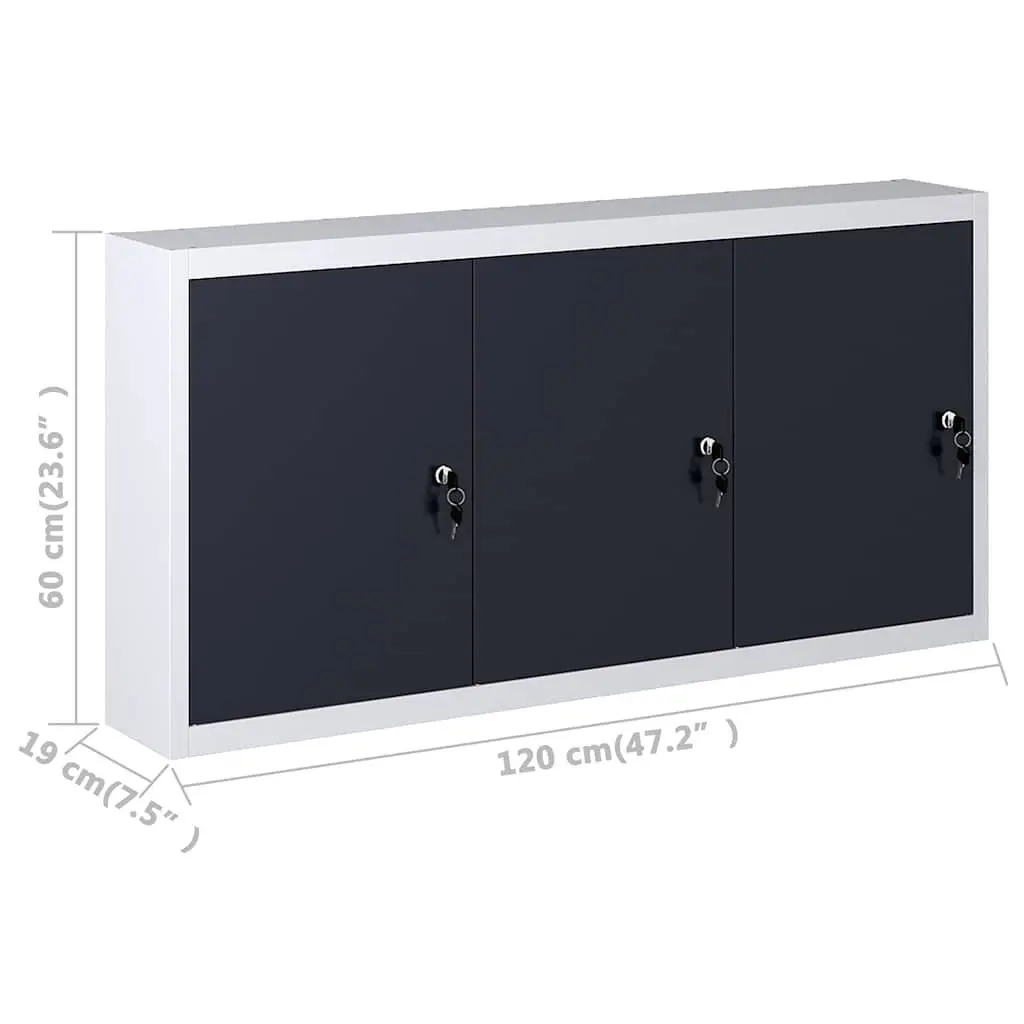 Workbench with Wall Panels Cabinet Storage Solution Grey Workshop Garage Tool