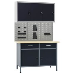 Black Workbench and Panels for Your Workshop Needs