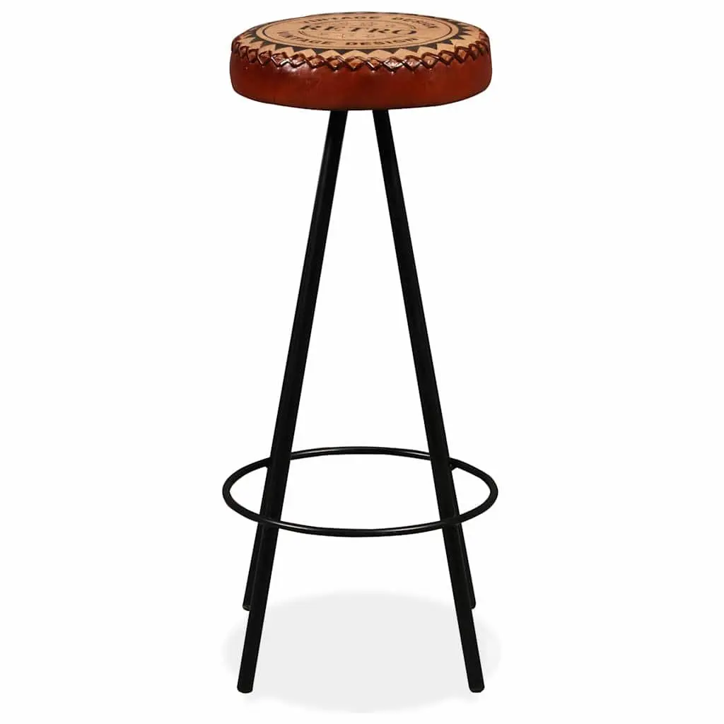 Bar Set Solid Reclaimed Wood 9 Piece Industrial Dining Table Stools Brown