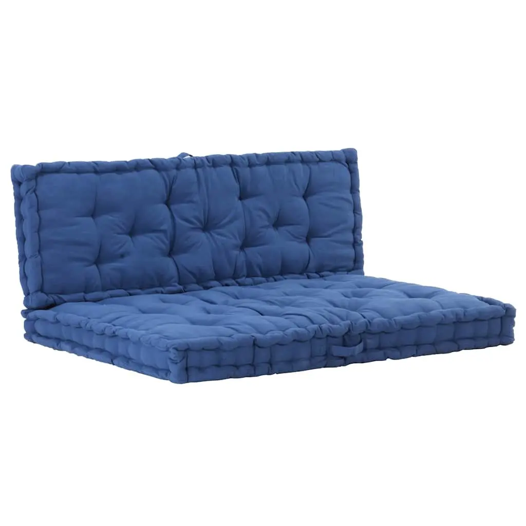 Pallet Floor Cushions 2 Pieces Cotton Blue Seat Pad Garden Sofa Bench Comfort